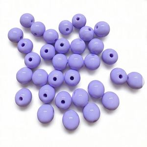 Venta al por Mayor de Bolas Acrílicas Redondas de un Solo Color, 500G/Bolsa, con Orificio Preperforado, Suaves, para Pulseras y Manualidades - Product Image 4