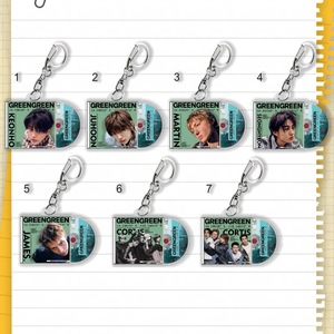 Porte-clés CD de l'album <span class=keywords><strong>GREENGREEN</strong></span> 2ème EP de Cortis, porte-clés créatif, souvenir pour fans, breloques de sac en acrylique, vente en gros - Product Image 4