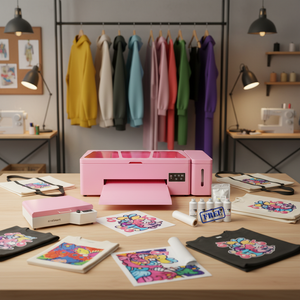 Free Shipping Erasmart Customize Pink Dtf <strong>Printer</strong> T-Shirts <strong>Garment</strong> Clothes Automatic Printing Machine A3 1390 Pink DTF <strong>Printer</strong> - Product Image 1