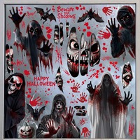 Pegatinas de PVC de Doble Cara Removibles de la Marca Moni para Serigrafía, Decoración de Paredes y Ventanas para Interiores y Exteriores, Decoración de Ventanas para Halloween