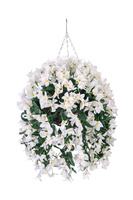 Nouveauté : Grand panier de fleurs artificielles en soie colorées pour la décoration de la véranda extérieure