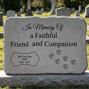 Lápida Duradera para Mascotas, Grabado Personalizado, Piedra Conmemorativa para <span class=keywords><strong>Animales</strong></span>, para <span class=keywords><strong>Cementerio</strong></span> de Mascotas - Product Image 5