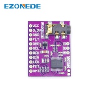 PCM5102 antarmuka I2S PCM5102A dekoder Stereo DAC modul Audio Digital konverter PLL papan suara dengan 3.5mm pemegang Headphone