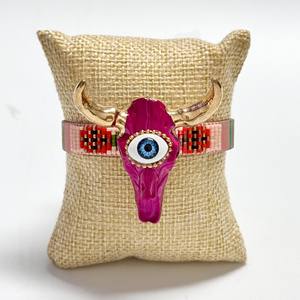 Bracelet ajustable en perles Miyuki, œil maléfique, accessoires <span class=keywords><strong>de</strong></span> bracelet, œil porte-bonheur, bijoux tendance, cadeau, fête, mode, vente en gros d'usine - Product Image 3