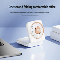 Ventilateur de bureau portable pliable rechargeable par USB avec batterie de 3000 mAh et fonction de banque d'alimentation pour les voyages, le bureau et l'extérieur
