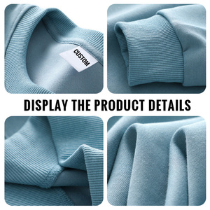 Sudadera Oversize para Hombre 5XL con Logotipo Personalizado Bordado, Algodón 280G, Cuello Redondo Liso, 5XL con Relieve - Product Image 2