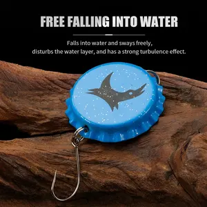 TGD <span class=keywords><strong>Meilleur</strong></span> lot de 5 leurres de pêche en métal en forme de bouchon de bouteille, 31 mm, 3 g, appât de pêche pour <span class=keywords><strong>brochet</strong></span>, <span class=keywords><strong>brochet</strong></span>, hameçon simple, appât dur d'eau douce - Product Image 5