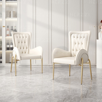Chaises de salle à manger et de restaurant confortables à dossier haut pour coiffeuse de salon de café avec siège de cadre