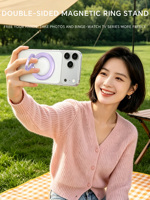 Nouveauté : Support de téléphone magnétique universel flexible à rotation 360° double face, support de téléphone magnétique pour bureau, mains libres