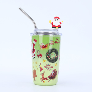 Vasos Personalizados de 460 ml, Doble Pared, Acero Inoxidable 304, Aislamiento al Vacío, Lindos Vasos Infantiles para Regalo de Fiesta, con Pajita, Libres de BPA, Antiderrames - Product Image 3