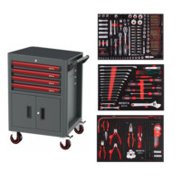 BESITA Vente flash Chariot à outils Boîte à outils avec ensembles d'outils à main pour la réparation et l'entretien rapide des véhicules automobiles