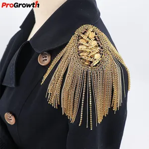 Hợp kim kẽm đầy đủ Zircon tua epaulet hiệu suất trang phục phụ kiện trang sức thời trang sang trọng vai trang trí dây chuyền cơ thể