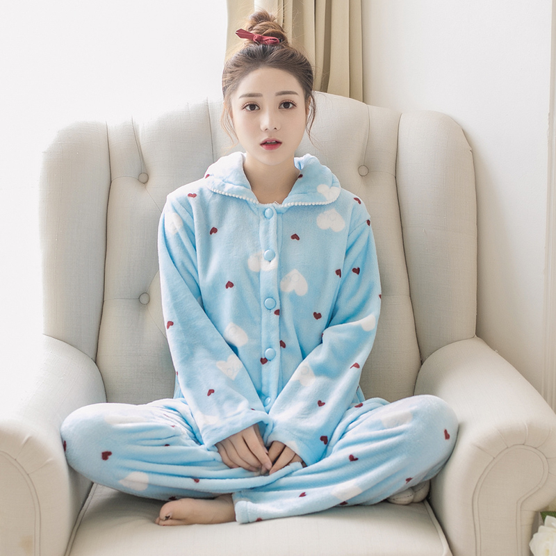 Cute Korean Pajamas Soft Satin Sleepwear for Women