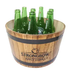 Factory Supplier Sell Galvanized Iron Metal Ice Bucket Champagne Beverage Tubs Custom Ice Bucket