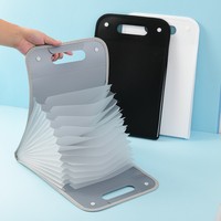 Carpeta de Documentos Vertical Tipo Acordeón Personalizada de PP, Portapapeles para Exámenes de Estudiantes, Maletín Portátil para Uso en Oficina y Negocios, Carpeta de 13 Capas
