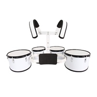 Tambour de marche professionnel de 8 + 10 + 12 + 13 pouces Kit de batterie de voyage combiné de 4 pièces avec baguettes