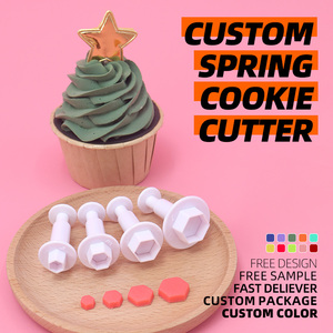 Cơ bản DIY hình lục giác Báo Chí Biscuit khuôn mùa xuân khuôn nhà máy nhựa Baking công cụ - Product Image 6
