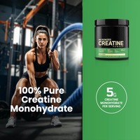 Créatine monohydrate pure en poudre, complément alimentaire pour la musculation, pour la force et l'amélioration des performances, créatine monohydrate en poudre