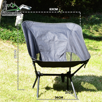 Camping en plein air pas cher dossier de loisirs pliant plage lune chaise de camping à dossier haut robuste adulte