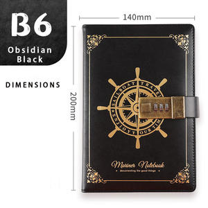 Libreta de Contraseñas B6, Diario Retro de Cuero, Cuaderno de Papelería con Cierre, Estilo Náutico, Recargable, con Hojas Sueltas - Product Image 6