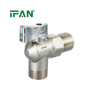 Katup Sudut Berulir IFAN Kualitas Terjamin 3/4'' 1/<span class=keywords><strong>2</strong></span>'' Katup Sudut Kuningan untuk Mesin Cuci - Product Image 1