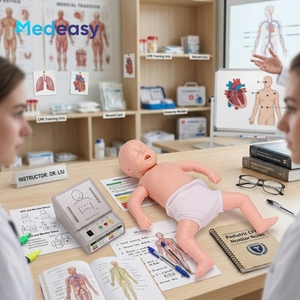 Maniquí de RCP Infantil <span class=keywords><strong>para</strong></span> Entrenamiento Médico y de Enfermería con Controlador Digital, Indicaciones de Voz y Sistema de Retroalimentación, Simulador de Primeros Auxilios <span class=keywords><strong>para</strong></span> Bebés - Product Image 6