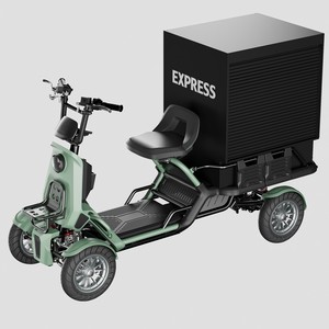 Vancoor 48V 500W kargo skuter listrik 13 "ban Area Indah kargo pertanian 4 roda DIY Vendor keranjang mobilitas 80km rentang Per biaya - Product Image 4