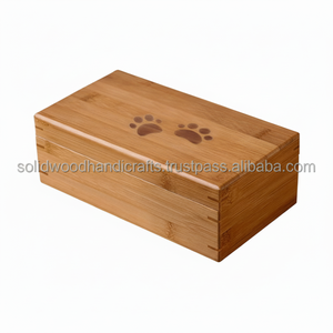 Caja de madera para urna funeraria hecha a mano para cenizas de mascotas Urnas de cremación de madera para cenizas de gatos y perros Urnas de palisandro a bajo precio - Product Image 1