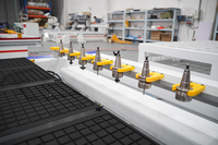 Máquina CNC Industrial para Trabajar la Madera con Sierra, Router CNC de Alta Precisión para Corte y Grabado Rápido de Paneles de Muebles