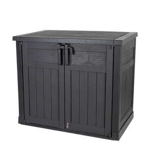 Patio Shed Outdoor Waterproof Black Plastic Storage Cabinet Garden Storage