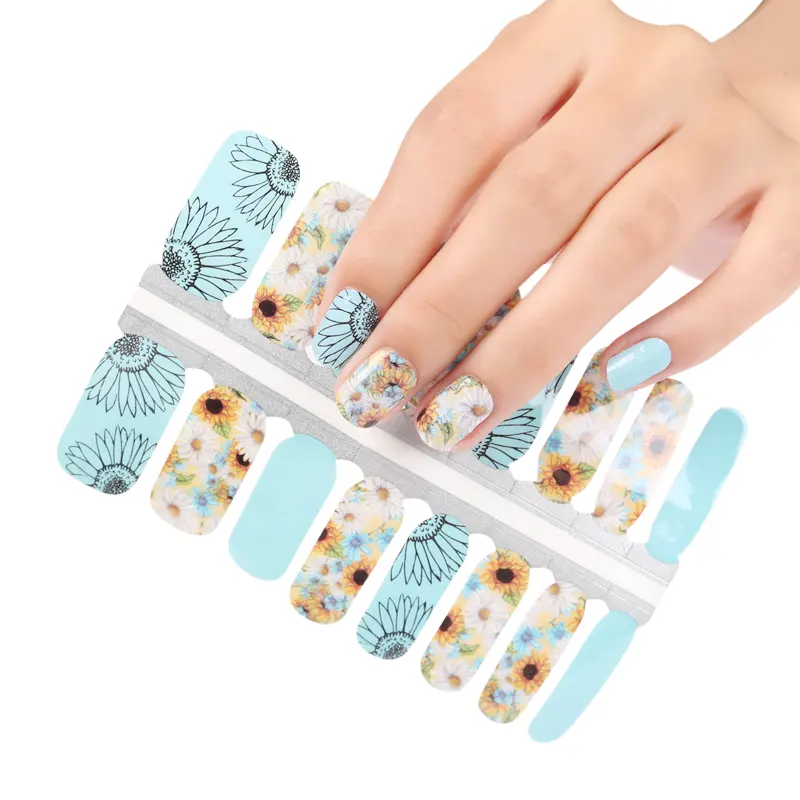 Korea design Huizi factory supplier new nail art decoration polish strips