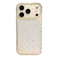 Coque de téléphone colorée Little love pour Iphone17promax 16 Coréen Simple 14 Transparent 15 Coque souple Style Ins