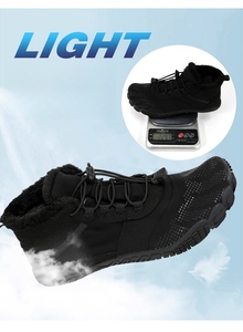 Bottes de neige chaudes en fourrure ROOTSTEP Fivefingers à lacets, chaussures d'extérieur imperméables, chaussures pieds nus, bottes de randonnée d'hiver - Product Image 4
