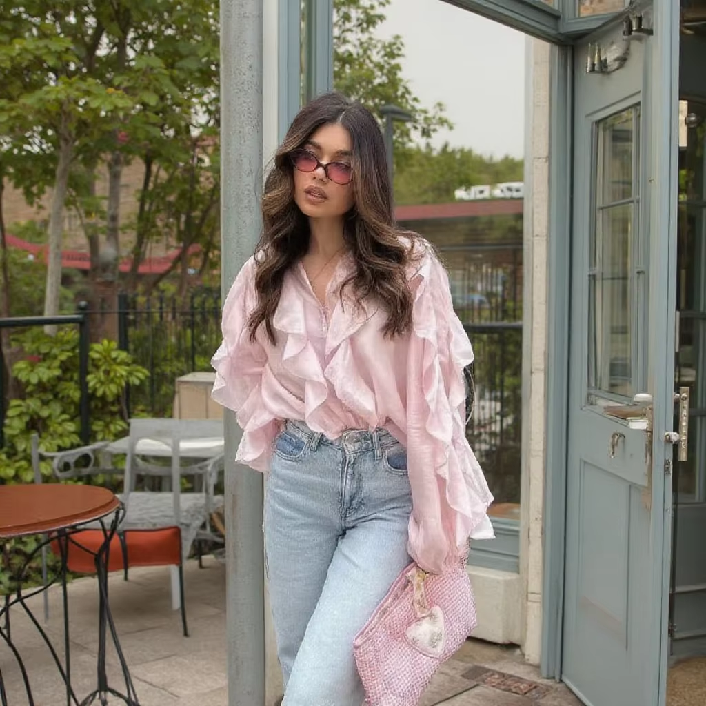 New Design Stylish Chiffon Tops Trendy Elegant