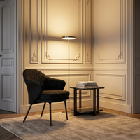 Chaise de salle à manger moderne en tissu bicolore, chaise d'appoint incurvée avec pieds en métal pour la maison et l'hôtellerie