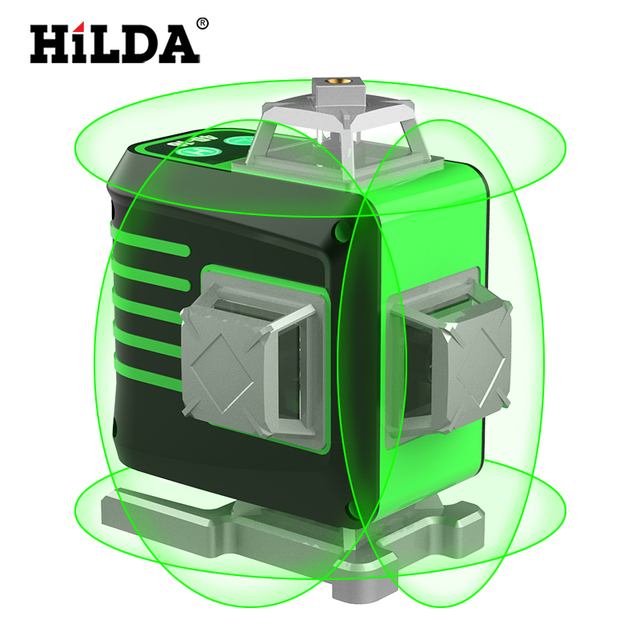 360 Degree Machine Tool Green Beam Laser Cross 16 Line Self Leveling 3d Auto Rotary Construction Nivel Laser Level Lazer Level