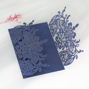 การ์ดเชิญงานแต่งงานสไตล์ยุโรป การ์ดอวยพรวันหยุด ซองจดหมายสีเบจทอง การ์ดเชิญแบบโปร่ง มีสินค้าพร้อมส่ง - Product Image 2