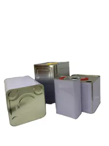Wholesale Customized 5L-20L Rectangular Metal Tin Cans Empty Chemical Storage And Packaging Drums