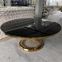 Vente en gros de tables de mariage de luxe table de banquet avec cadre en acier inoxydable pour hôtels, salles à manger et salons, prix d'usine