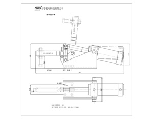 HS-10247-A Air Toggle <span class=keywords><strong>Clamp</strong></span> CNC Pneumatic <span class=keywords><strong>Clamp</strong></span> Kapasitas Penahan 450kg/990LB Inlet G1/8'' Kualitas Tinggi Pengiriman Cepat OEM ODM - Product Image 4