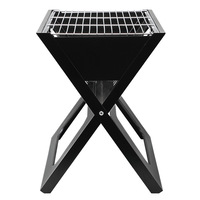 Réchaud de camping pliant portable extérieur sans fumée de style coréen Installation facile Barbecue de jardin Mini gril à charbon de bois en acier