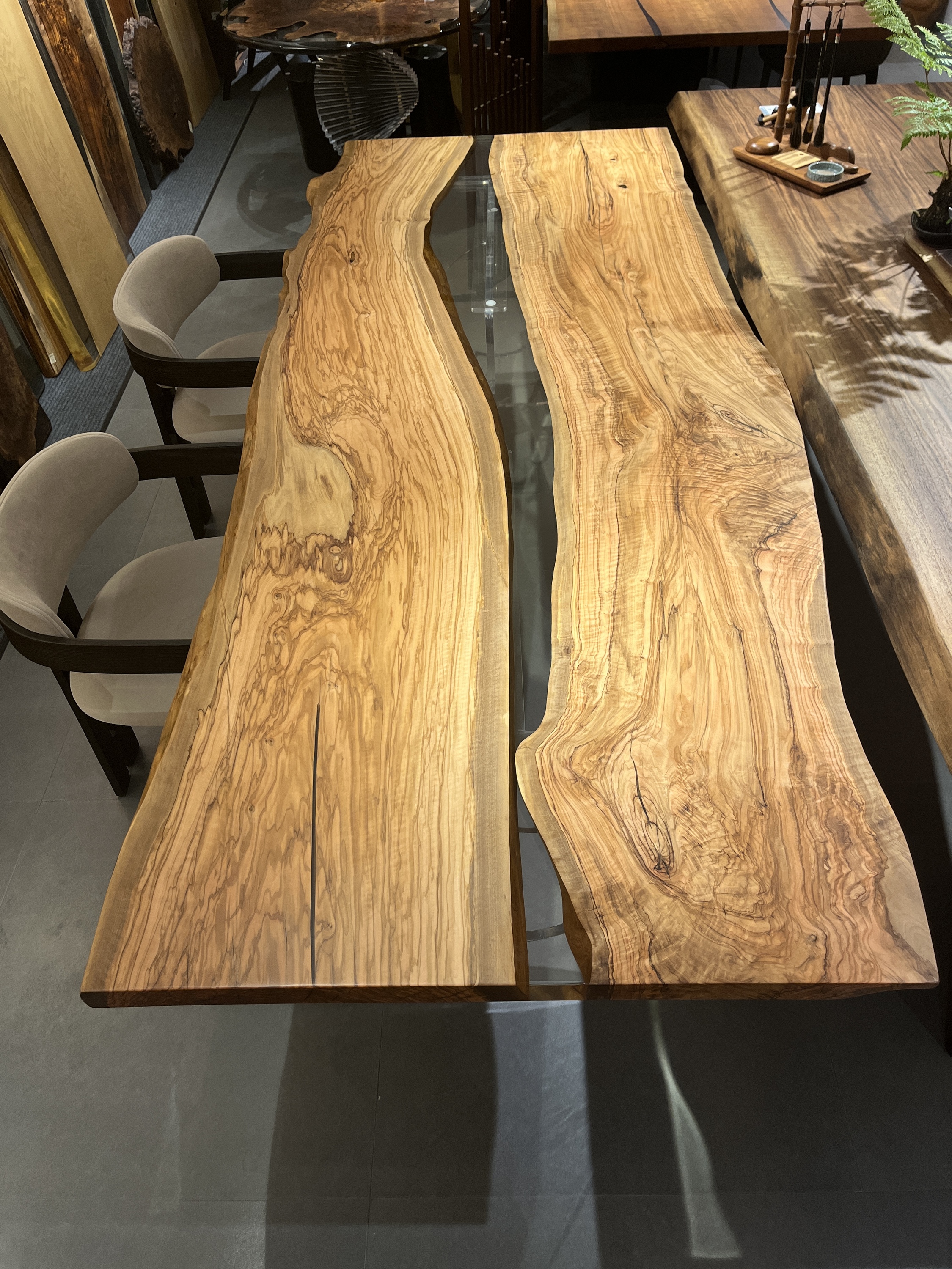 Bois d'olivier naturel