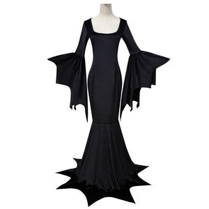 Costume da Spettacolo Halloween 2026 Ispirato a TV e Film in Stile Gotico con Abito Lungo da Sposa Oscura, Strega o Vampira - Product Image 6