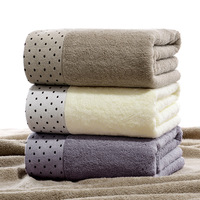 Serviette en bambou de haute qualité avec logo personnalisé Motif carré épais pour adultes-pour la maison Hôtel Spa Plage Voyage