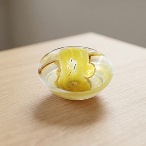 Juego de 3 Cuencos de Piedra Preciosa Redondos Pulidos y Tallados a Mano con Cristal de Citrino Natural, Decoración para el Hogar Estilo Wabi Sabi - Product Image 4