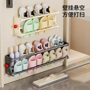 ชั้นวางรองเท้าแบบแม่เหล็กสองชั้นแบบยืดหดได้ สีเทาขาว ชั้นวางเก็บรองเท้าแบบแขวนสำหรับรองเท้ากีฬา - Product Image 2