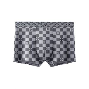 Calzoncillos bóxer de punto para hombre, de tiro medio, cómodos, transpirables, de algodón estampado, antibacterianos - Product Image 1