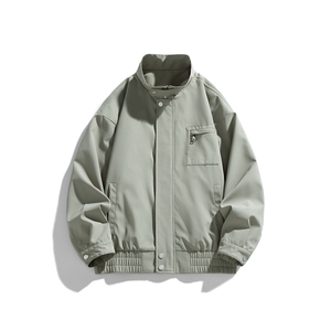 Veste en polaire coupe-vent à capuche pour homme, style rétro américain, personnalisable avec logo ODM, longue et décontractée, pour l'hiver - Product Image 3