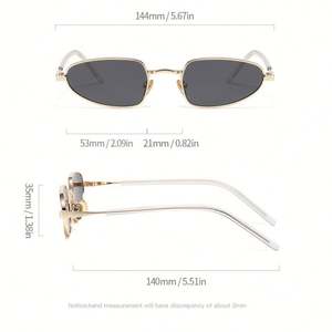 Lunettes de soleil œil de chat en alliage UV400, monture métallique petite taille, style vintage 2025, personnalisables avec logo, pour hommes et femmes - Product Image 5