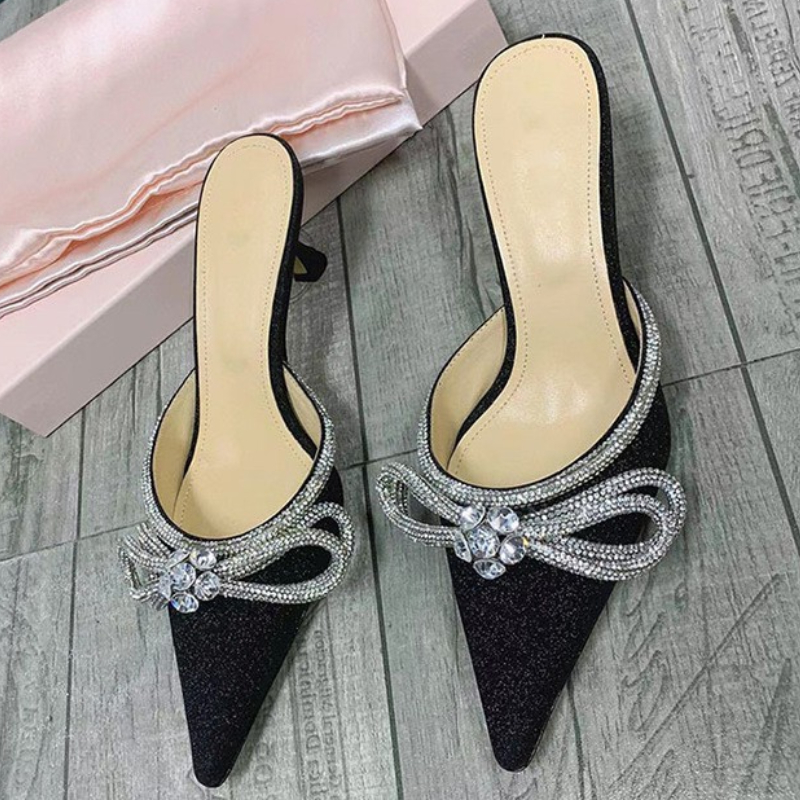 Noir à paillettes (8CM)